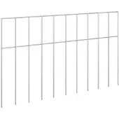 vidaXL Gartenzaun-Paneel 12 Stk. 50 x 30 cm Verzinkter Stahl Silber