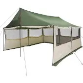 vidaXL Familienzelt Grün 450 x 400 x 265 cm Polyester und Stahl