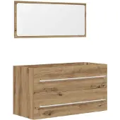 vidaXL 2-tlg. Badmöbel-Set Artisan-Eiche Holzwerkstoff