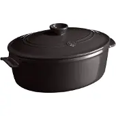Emile Henry Ovaler Schmortopf 31 cm, 6 l Fusain EH 4560 79 3289317945601