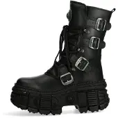 New rock Goth-Stiefel aus Leder mit mittlerer Wade-WALL373-S5