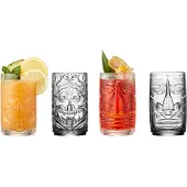 Lyngby Glas Cocktailgläser Tiki Clear 450 ml (4er Set)