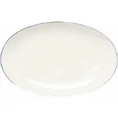 Vt wonen Teller vtwonen Teller White-Blue Line Oval 25,5 cm
