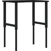 vidaXL Werkbank Dunkelbraun 80x60x(71,5-98) cm Massivholz Eiche