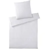 Elegante Musselin Bettwäsche Smooth 200x220 cm + 2x 80x80 cm | weiss - weiß