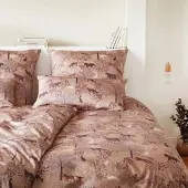 Elegante Bambus-Baumwoll-Satin Bettwäsche Dreamland rouge 240x220 cm + 2x 40x80 cm - pink