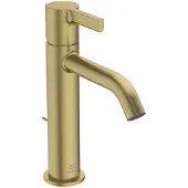 Ideal standard Joy Einhebel-Waschtischarmatur, Grande, mit Ablaufgarnitur, Ausladung 135mm, BE278A2, Farbe: Brushed Gold