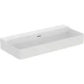 Ideal standard Waschtisch CONCA m ÜL o HL geschliffen 1000x450mm weiß I+ weiß mit IdealPlus ohne Hahnloch, mit Überlauf