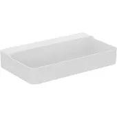 Ideal standard Conca Waschtisch, ohne Hahnloch, ohne Überlauf, geschliffen, 800x450x145 mm, T3831MA, Farbe: Weiß mit Ideal Plus