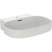 Ideal standard Linda-X Waschtisch, 1 Hahnloch, mit Überlauf, 600x500x135 mm, T4755MA, Farbe: Weiß mit Ideal Plus