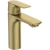 Ideal standard Waschtischarmatur Connect Air ohne Ablaufgarnitur Grande, Ausladung 125mm A7055A2 Brushed Gold