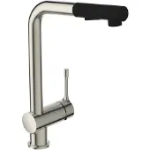 Ideal standard Ceralook Einhebel-Küchenarmatur, mit hohem Auslauf, herausziehbare 2-Funktionshandbrause, BC178GN, Farbe: Silver Storm