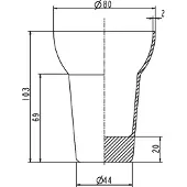 Jado Ersatzmundglas NEW HAVEN, H960645NU für Mundglas, Opalglas H960645NU
