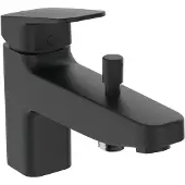 Ideal standard Badearmatur für Wannenrand Ceraplan, Ausladung 153mm BD257XG Schwarz (Silk Black)