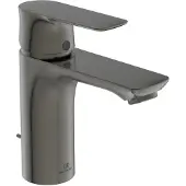 Ideal standard Connect Air Einhebel-Waschtischarmatur, Ausladung 112mm, mit Ablaufgarnitur, A7021A5, Farbe: Magnetic Grey
