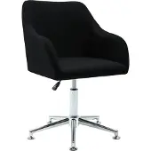 vidaXL Esszimmerstuhl Drehbar Schwarz Stoff