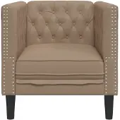 vidaXL Chesterfield-Sessel Cappuccino Kunstleder