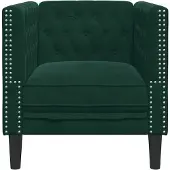 vidaXL Chesterfield-Sessel Dunkelgrün Samt