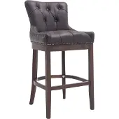 CLP Barhocker Lakewood Echtleder, Antik gepolstert antik dunkel creme