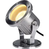 SLV NAUTILUS Outdoor Strahler, QPAR51, edelstahl, max.35W, inkl. 1,5m Kabel
