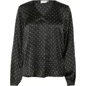 Kaffe Ärmellose Bluse Regular fit Black/Steeple Gray Dot black