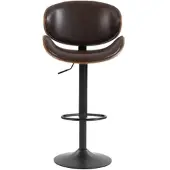 STILVORA Barhocker 2er-Set drehbar und höhenverstellbar,Barstuhl mit Kunstleder und ergonomischer Rückenlehne, Küchenhocker mit Fußstütze für Bar und Kücheninsel Braun