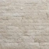 WOHNRAUSCH Wandverblender »Tosca Cream«, 0,5 m2, L: 10-50 cm, B: 2-3 cm, H: 5 cm, Travertin, offenporig, gespalten, beige