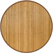 vidaXL Teppich Rund Natur 80 cm Bambus
