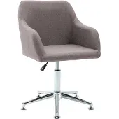 vidaXL Bürostuhl Drehbar Taupe Stoff