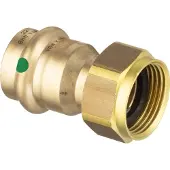 Viega Sanpress Verschraubung 305048 28 mm x G 1 1/2, Rotguss oder Siliziumbronze, flachdichtend, SC-Contur