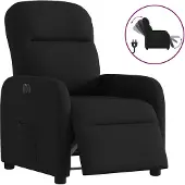 vidaXL Relaxsessel Elektrisch Schwarz Stoff