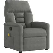 vidaXL Massagesessel Dunkelgrau Mikrofasergewebe