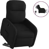 vidaXL Relaxsessel mit Aufstehhilfe Elektrisch Schwarz Stoff