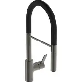 Ideal standard Gusto Einhebel-Küchenarmatur, Semi-Professional, mit 2-Funktionshandbrause am Silikonschlauch, BD417A5, Farbe: Magnetic Grey