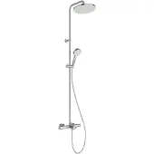 Ideal standard Ceratherm T25 N Duschsystem mit Badethermostat, 2-Funktions-Handbrause und runde Kopfbrause, chrom, A8480AA