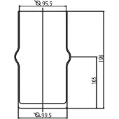 Jado Ersatzglas, H960642NU für Toilettenbürstengarnitur, Opalglas H960642NU