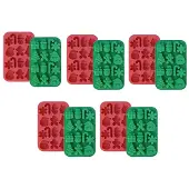 Jojomino Weihnachts-Schokoladenform, Backform, Handgefertigt, DIY-Geschenk, Schneeflocke, Weihnachtsbaum, Weihnachtsmann-Form