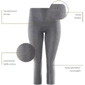 Falke Damenstrumpfhosen 3/4 Tights Wool-Tech Light