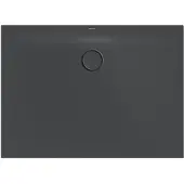 Bette BetteFloor Side Duschwanne mit Minimum-Wannenträger, 1100x800mm, 3374-400T1, Farbe: Raven
