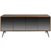 AC ANGEL CERDÁ Angel Cerdá Anrichte 3061 in Walnuss / Schwarz – (B)180 x (H)76 x (T)50 cm | Gr.: onesize