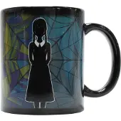 Mad Monkey Wednesday Addams Kaffeebecher mit Wärmeeffekt - Zaubertasse Ophelia Hall