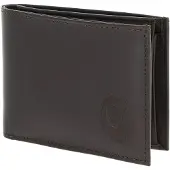OXMOX Leder Geldbörse Leather RFID Protect Pocketbörse Freedom Lion Embossed Brown dunkelbraun