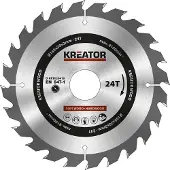 Kreator Kreissägeblatt 165 x 30 x 2 mm 24 Zähne für Holz inkl. Reduzierringe