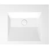Bette BetteAqua Einbauwaschtisch, 1 Hahnloch, ohne Überlauf, 600x495x80mm, A070-000HLW1, Farbe: Weiß