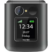Bea fon Fold 10 LTE, Klappgehäuse, Single SIM, 5,59 cm (2.2"), Bluetooth, 1000 mAh, Schwarz, Silber