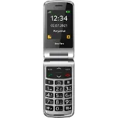 Beafon SL495, Klappgehäuse, Single SIM, 6,1 cm (2.4"), Bluetooth, 1000 mAh, Schwarz, Silber