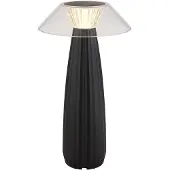 Globo Lighting LED Tischleuchte, Schwarz, Touchdimmer, Akku, H 28 cm