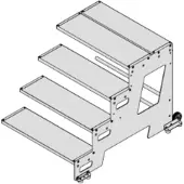 Hymer Industrietritt, Erweiterungsmodul, Stufenbreite 600 mm, 4 Stufen