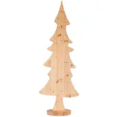 Manufaktur Martinshof Weihnachtsbaum aus Fichtenholz, 94 cm hoch, 34 cm breit, 20 warmweiße LEDs