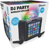 24.Se Karaoke Partyspeaker Bluetooth Lautsprecher mit LED-Licht und Mikrofon 25W